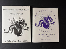 Sacramento High School Class 1949 Reunion Programs 1999 2004 Vintage Lot 2 picture