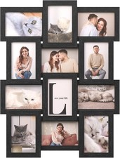 SONGMICS 12-Pack 4x6 Collage Picture Frames for Wall Decor, Ash Black picture