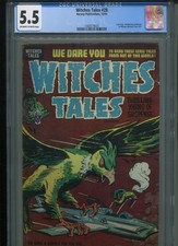 WITCHES TALES #28 CGC 5.5 V1 HARVEY 1954 PRE-CODE GOLDEN AGE HORROR LAST ISSUE picture