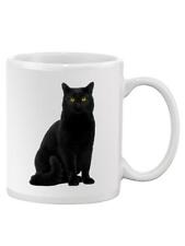 Sitting Black Cat Mug - SPIdeals Designs picture