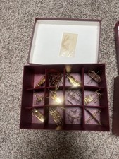 The Danbury Mint Gold Christmas Ornament Collection Lot Of 12 picture