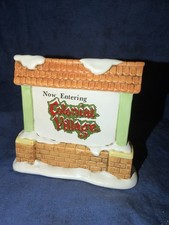 Rare Vintage-Lefton Colonial Village-Entering/Leaving- Sign #07866 picture