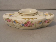 VTG Beautiful Hand Painted Porcelain Inkwell picture