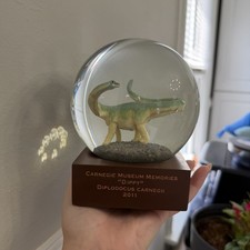 RARE Carnegie Museum 2011 “Dippy” Diplodocus Carnegii Snow Globe Dromedary picture