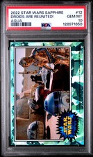 2022 Topps Chrome Sapphire Edition Star Wars Droids Are Reunited /99 #12 PSA 10 picture