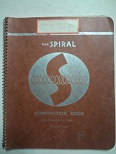 1958-59 ENGLISH notebook HIGH SCHOOL Vintage STUDENT picture
