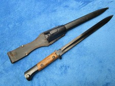 ORIGINAL WW2 GERMAN OCCUPATION CZECH VZ-24 MAUSER DOT 43 BAYONET AND SCABBARD picture
