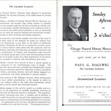 1944 Chicago Natural History Museum Lecture Program Brochure Paul Dallwig Vtg picture
