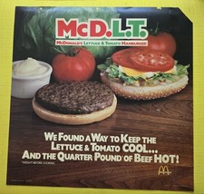 1985 McDonald's Translite Sign McDLT 21.75