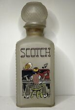 Vintage Frosted Scotch Decanter Gay Fad Nineties Studios Circa 1950s picture