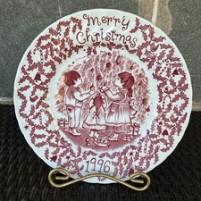 Vintage 1996 Royal Crownford Christmas Plate Red Staffordshire Norman Sherman 9