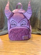 Brand New Royal Purple VelvetDisney Maleficent Lounge Fly Backpack  picture