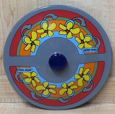 VTG Peter Max Ernest Sohn Grey Enamel Replacement Lid Psychedelic Flower MCM picture