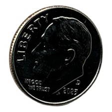 Olive Garden Darden Dimes 2023 Roosevelt Dime Lapel Pin Silver Tone Metal picture