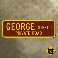New York George Street road highway sign Adirondack Park 21x7 picture