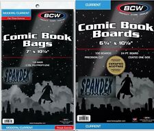100  BCW Current Boards & 2-Mil Current Thick Polypropylene Comic Bags picture