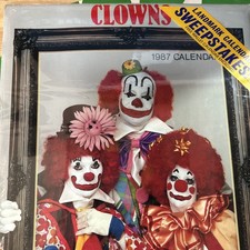 Vintage 1987 Clowns Calendar Landmark Sealed NOS Clown Photography Sweepstakes picture