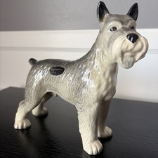 Coopercraft Ceramic Schnauzer Dog Grey Made In England picture