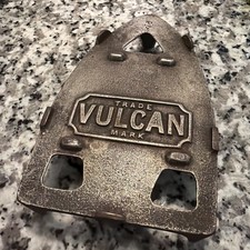 Antique Vulcan Sad Iron Trivet Cast Iron Ornate Laundry Rest Footed picture