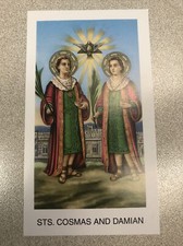 Catholic Holy Card - St. Cosmas And St. Damian - Doctor Prayer picture