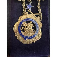 Vintage P.W.P. Past Worthy President Fraternal Pin R.H James, MI picture