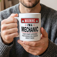 Funny Mechanic Mug WARNING I’M A MECHANIC Car Repair Coffee Mug 11oz 15oz Gift picture