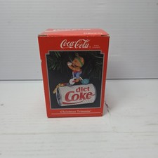 Vintage Diet Coke Christmas Trimmin' Coca-Cola Ornament Enesco NIB  picture