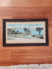 Vintage Hand Colored Photograph Of Fort Ticonderoga New York signed Harris  picture