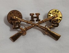 Vintage US Army Officer Infantry Pin Insignia BHS B H S picture