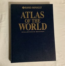 Vintage 2000 Rand McNally Millennium World Atlas EUC Hardcover. picture