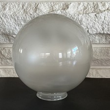 Vintage NOS 8” Smokey Grey Round Ball Glass Swag Pendant Light Shade Globe picture