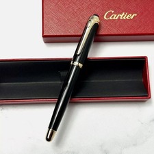 Cartier Black Gold Composite Executive Rollerball Pen Rare AD VIP Gift picture