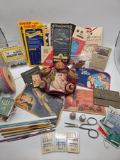 VTG Sewing Notions Junk Drawer Lot W Germany Hoffritz Singer Clinton Schmetz  picture