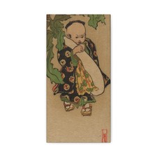 Helen Hyde, born Lima, NY 1868-died - The Daikon and the Baby - Canvas Wall Art picture