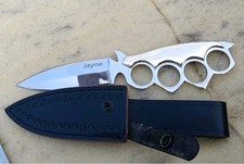 AK CUTLERY CUSTOM HANDMADE STEEL D2 HUNTING KNIFE HANDLE MADE BY BRASS picture