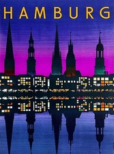a193 Hamburg, Germany Vintage Travel Poster Refrigerator Magnet picture