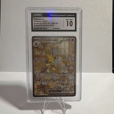 CGC Gem Mint 10 Alakazam ex 201/165 Scarlet & Violet 151 (2023) Pokémon Card picture