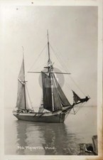 1917 North Manitou Island MI Sailboat RPPC Photo Postcard COPY picture