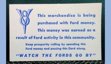 antique EARLY FORD V8 MOTOR COMPANY original ADVERTISING CARD car  picture