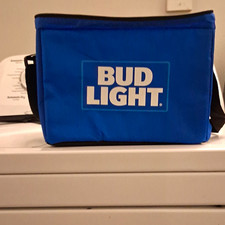 Bud Light Blue Insulated Soft Cooler Bag with Shoulder Strap Breweriana picture
