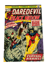 DAREDEVIL #107 -  BLACK WIDOW & CAPTAIN MARVEL -SHARP COPY - Bronze Age  1973 picture
