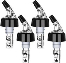 Automatic Measured Bottle Pourer - Quick Shot Spirit Liquor Pour 4 Pack picture