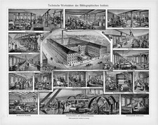 1905 BIBLIOGRAPHIC INSTITUTE LEIPZIG VINTAGE ENGRAVING ILLUSTRATION  4pgs Read picture