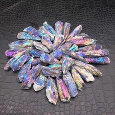 Angel Aura Rainbow Chevron Amethyst Quartz Crystal Cluster Points Healing 100g picture