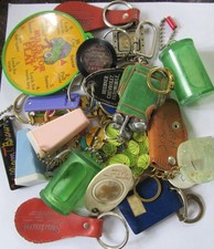 Lot Of 27 Vintage Key Chains - 1.1 pounds picture