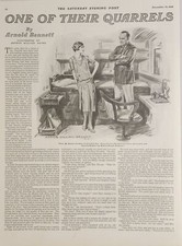 1925 Magazine Picture Couple in Yacht Cabin Illustrated by Arthur William Brown picture