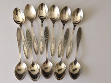 Vintage SOUP SPOONS Melchior Made in the 80s USSR - Set of 11 - 7.5