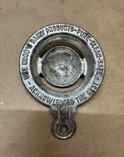 Vintage Hood's Dairy Products Metal Egg Separator Advertising Kitchen Utensil picture