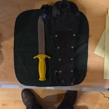 Vintage Espadon Tarzan Knife w/Black Rubber Sheath picture