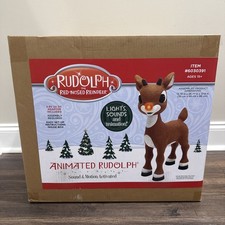 Lowe's Rudolph The Red Nose Reindeer Animatronic Christmas Lowest Price On Ebay picture